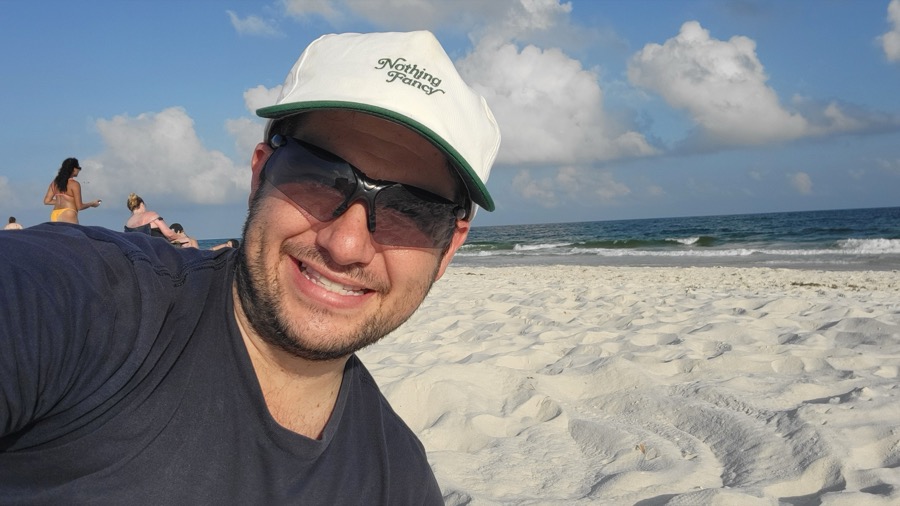 Jack Maguire at the beach